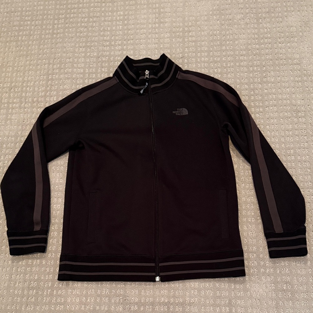 The North Face Men's Black and Gray Track Jacket